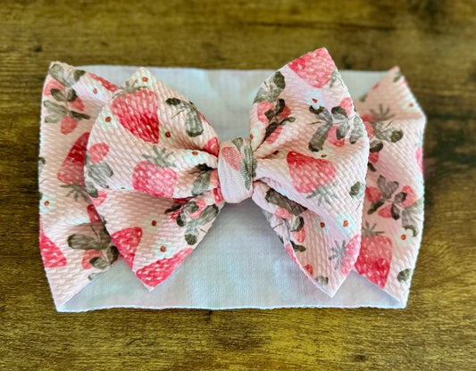 Summer Strawberries Head Wrap - EmZo BowsHead wrap