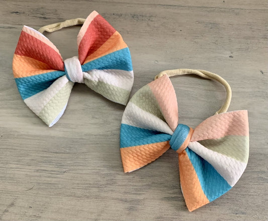 Summer Stripes Bow - EmZo Bowsbow