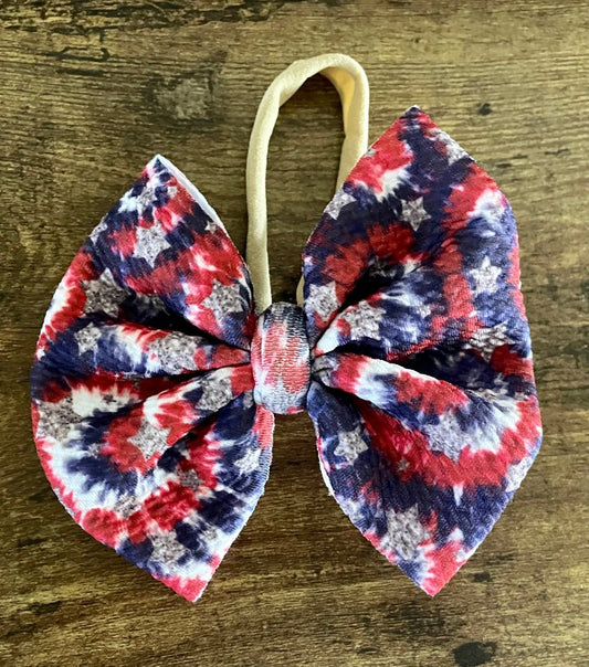 Tie Dye Stars Big Bow - EmZo BowsBig Bow