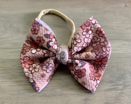 Toasted Floral Bow - EmZo Bowsbow