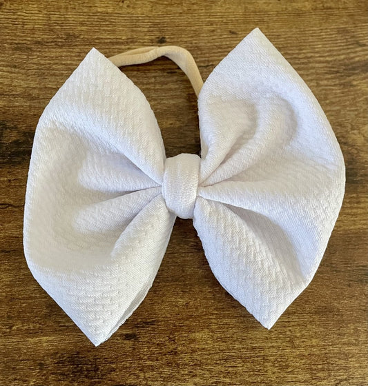 White Big Bow - EmZo BowsBig Bow