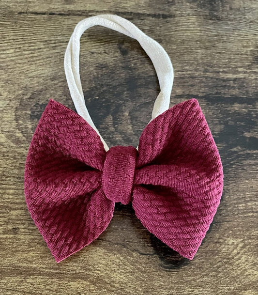 Wine Newborn Bow - EmZo Bowsnewborn bow